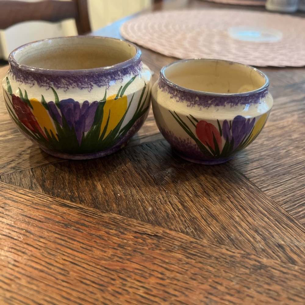 Antique Longpark Torquay England Devon Pottery, small bowls RARE - Picture 3 of 6